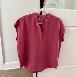 FIGS Rafaela QUARTZ BCA (Breast Cancer Awareness) Oversized Scrub Top - Size M